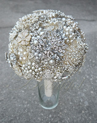 зимний букет невесты из брошей