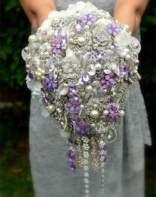 зимний букет невесты из брошей