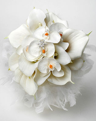 зимний букет невесты из орхидей
