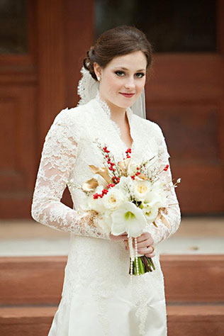 зимний букет невесты