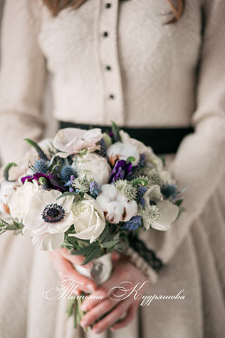 зимний букет невесты