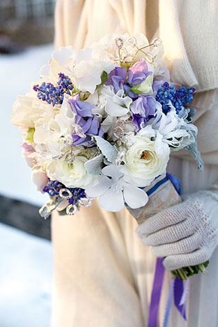 зимний букет невесты