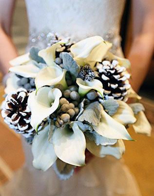 зимний букет невесты с каллами
