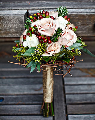 зимний букет невесты