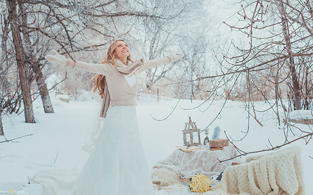 Декор зимней свадьбы