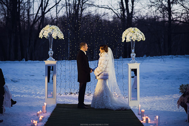 Декор зимней свадьбы