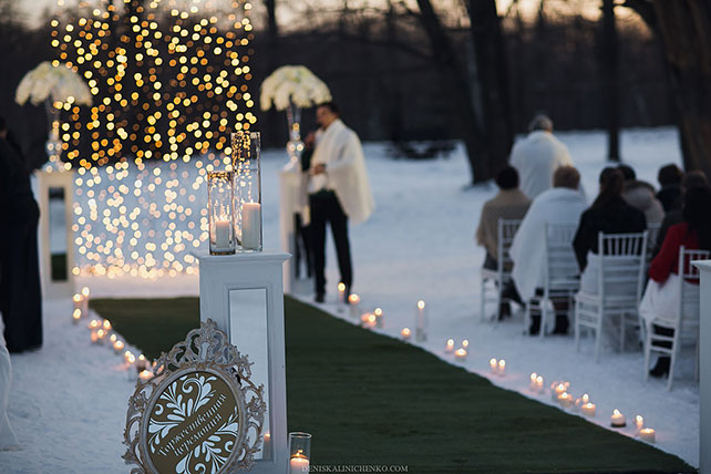 Декор зимней свадьбы