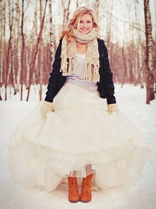 зимняя свадебная обувь