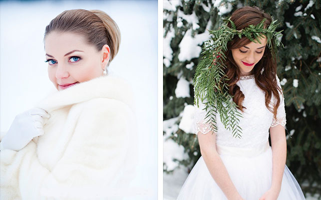 зимняя свадьба, образ невесты