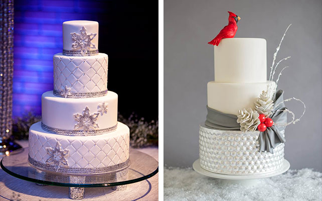 зимняя свадьба, торт