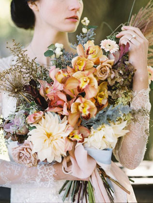 Золотая осень: 30 потрясающих букетов для невест 
