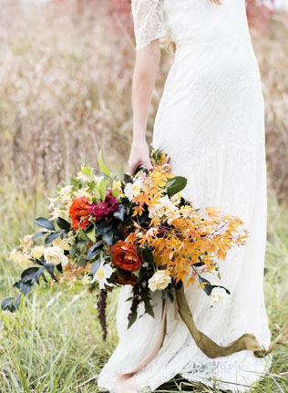 Золотая осень: 30 потрясающих букетов для невест 