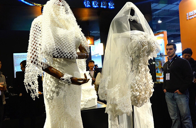 свадебные платья, напечатанные на 3D-принтере