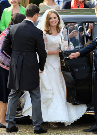 свадьба Джери Холлиуэлл и Кристиана Хорнера