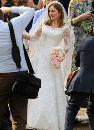 свадьба Джери Холлиуэлл и Кристиана Хорнера