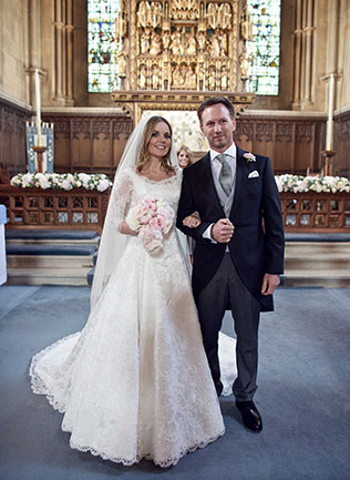 свадьба Джери Холлиуэлл и Кристиана Хорнера