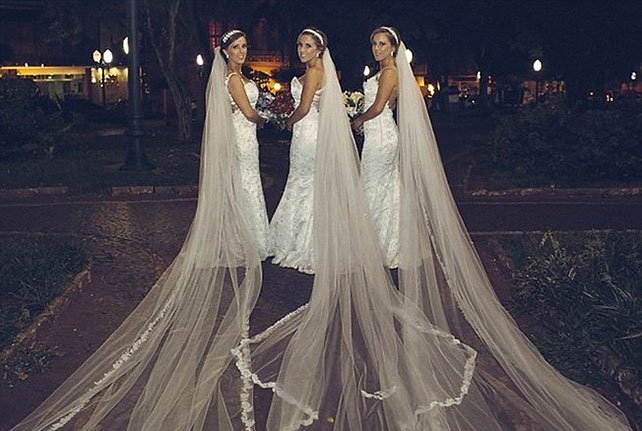 тройняшки вышли замуж в один день