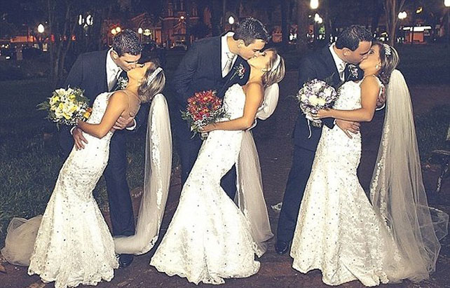 тройняшки вышли замуж в один день