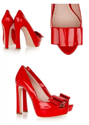 Туфли невесты красные