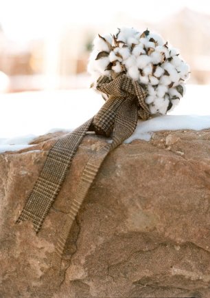 Букет невесты из хлопка