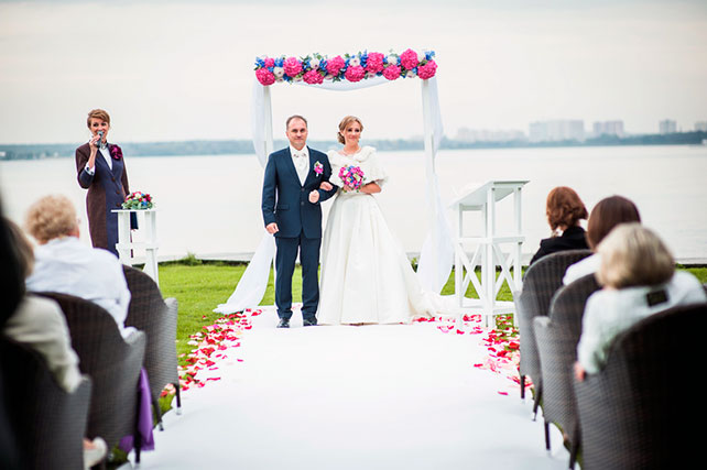 Морская свадьба, церемония