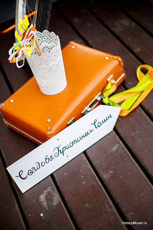 Зелено-оранжевая свадьба, детали свадьбы
