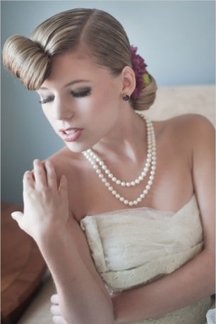 Прическа невесты в ретро-стиле