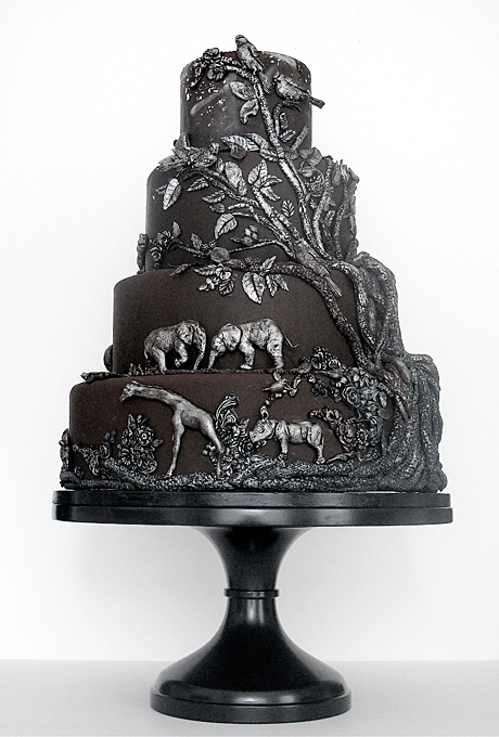 Свадебный торт с фактурным декором