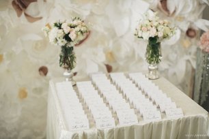 Белоснежная свадьба, рассадочные карточки
