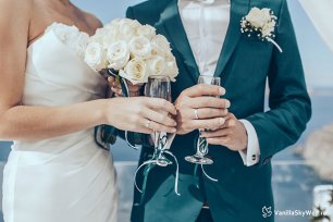 Церемония бракосочетания на Санторини