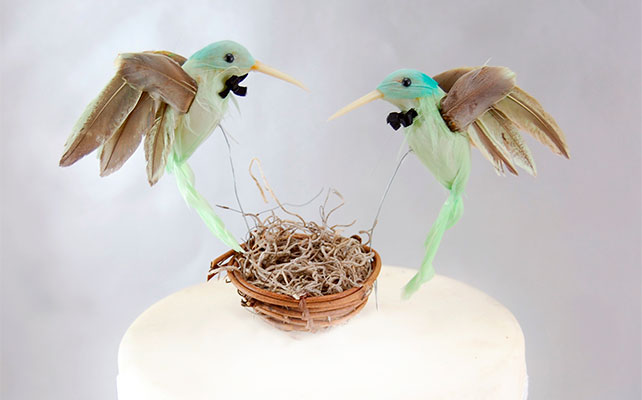 Фигурки в виде птиц на торт