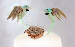Фигурки в виде птиц на торт