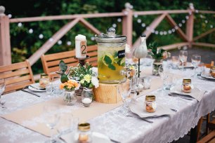 Свадебный стол лимонад, Трогательная рустикальная свадьба Насти и Паши