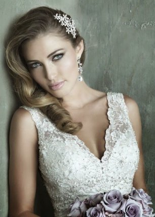 Гламурная прическа невесты