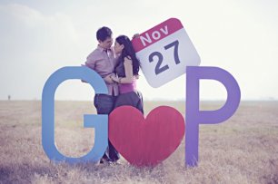 Фотосессия с гигантскими буквами