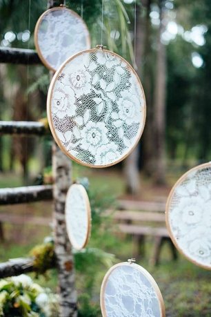 Свадебный декор с кружевом