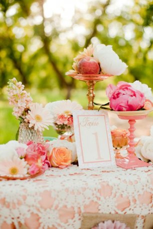 Оформление свадебного стола