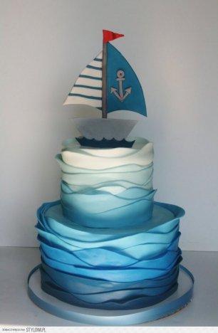 Свадебный торт в морской тематике