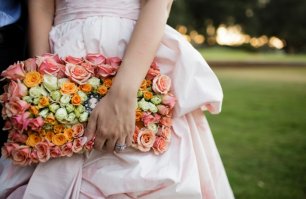 Свадебный букет-клатч