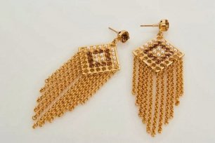 Длинные серьги невесты