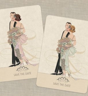 Винтажное приглашение на свадьбу