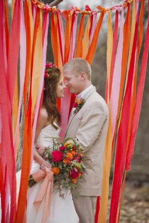 Оформление фотосессии лентами