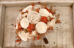 Тканевый букет невесты