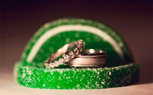 Кольца на кусочках мармелада