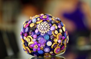 Букет из пуговиц