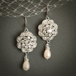 Винтажные серьги невесты