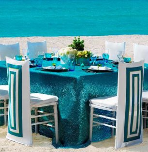 Оформление стола на побережье