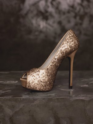 Туфли невесты с пайетками