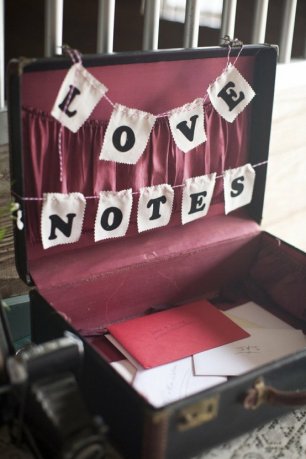 Чемодан как декор для свадьбы