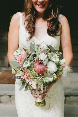 Структурный букет невесты